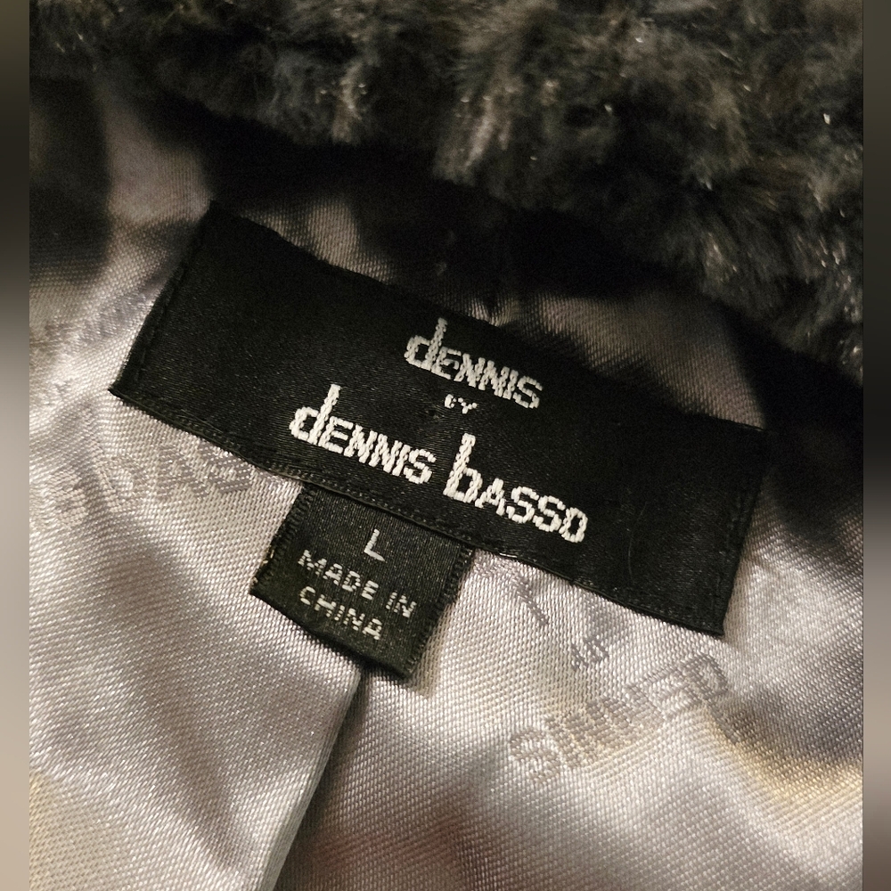 Dennis By Dennis Basso Soft Faux Fur Gray Teddy Coat Size Large